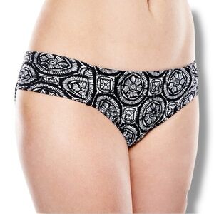 STYLUS Navy Floral Swimwear Bikini Brief Low Rise Bathing Suit Bottoms